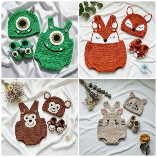 Newborn Baby Crochet Animal Character Sets - by Mama's Aura