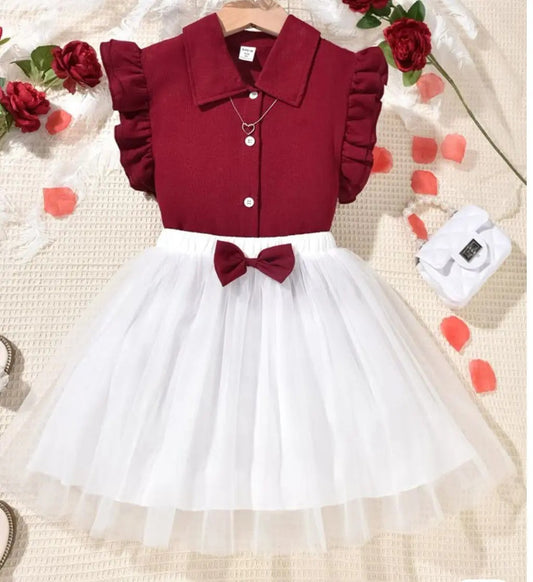 2 piece dress baby girl summer skirt and shirt - by Mama's Aura