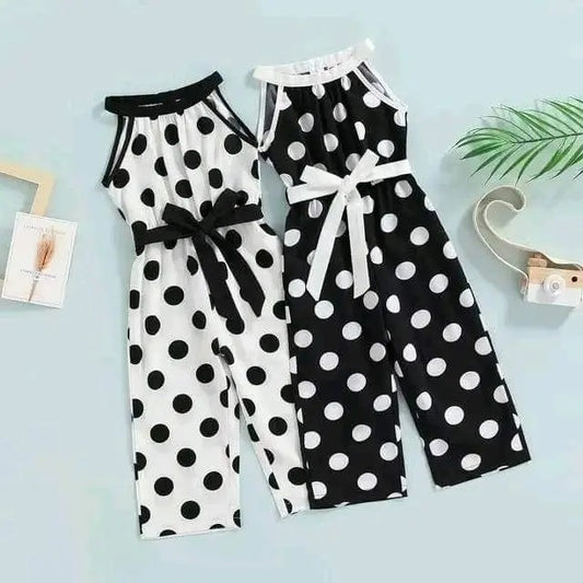 Girls Polka Dot Jumpsuit - by Mama's Aura