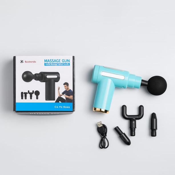 Portable Mini Massage Gun with 4 heads - by Mama's Aura