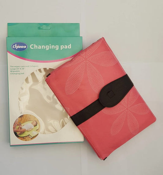 Portable Baby Changing Pad – Travel-Friendly Waterproof Diaper Changing Mat with Storage Pockets (random colour and design) - by Mama's Aura