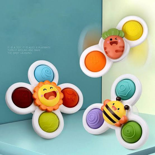 3pcs Baby Rattles Set with Suction Cup - by Mama's Aura