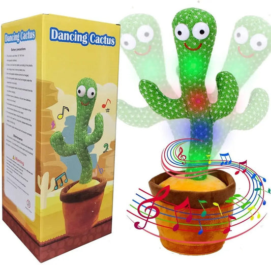 Talking Cactus Toy | Dancing & Singing Plush Cactus with Music, Voice Recording & Interactive Play - by Mama's Aura