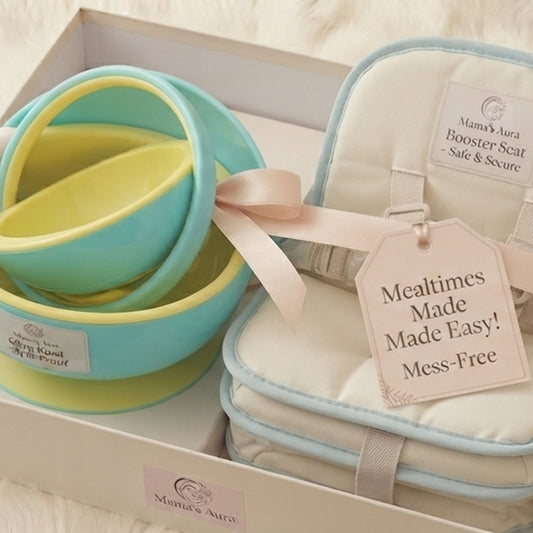 Mess-Free Mealtime Bundle: Gyro Bowl & Booster Seat - by Mama's Aura